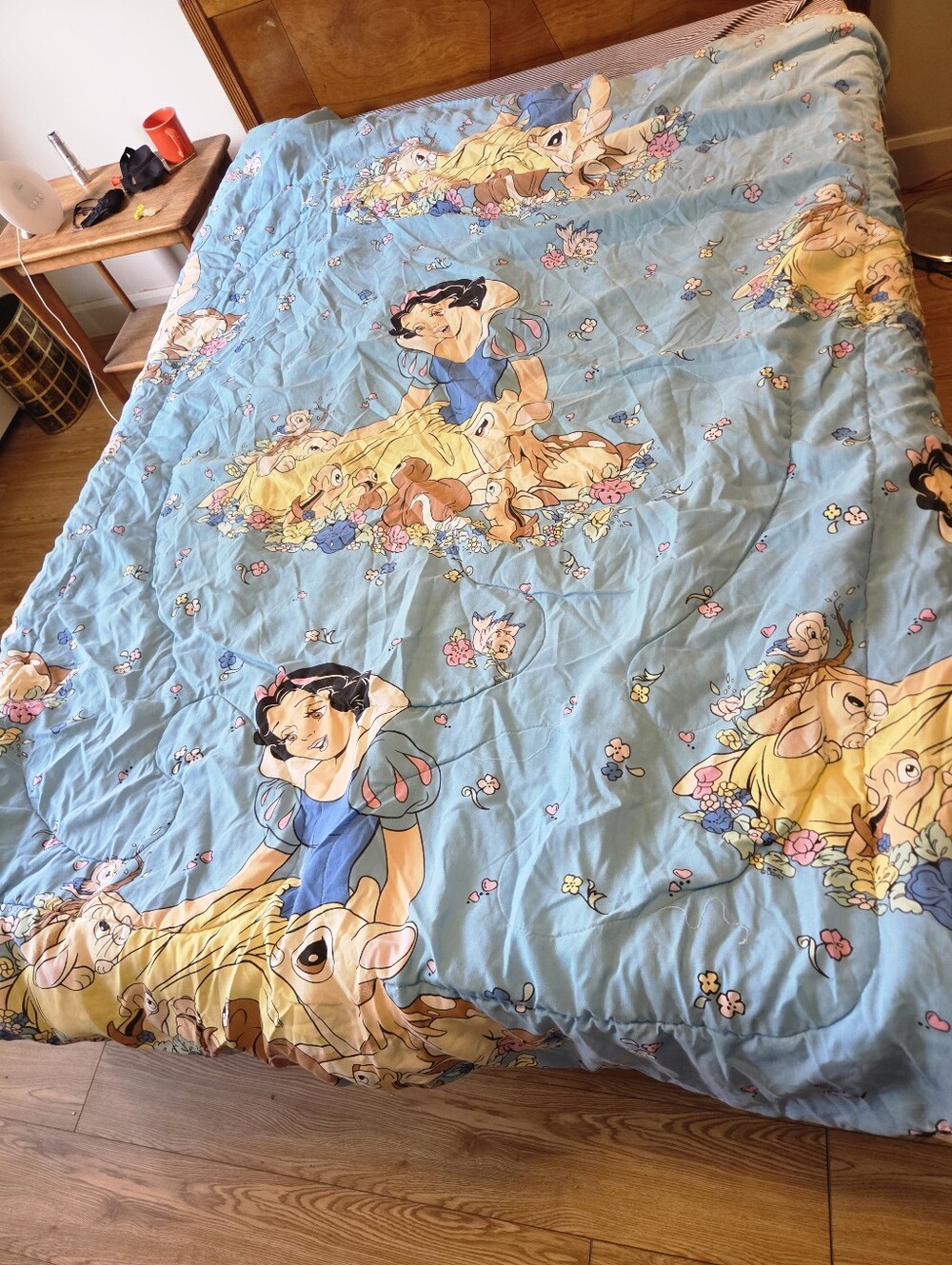 Vintage 80s/90s Disney Snow White Reversible Twin Comforter Quilt